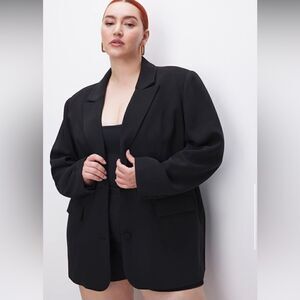 NWT Good American BOYFRIEND BLAZER 2XL (Good American Size 5) Black